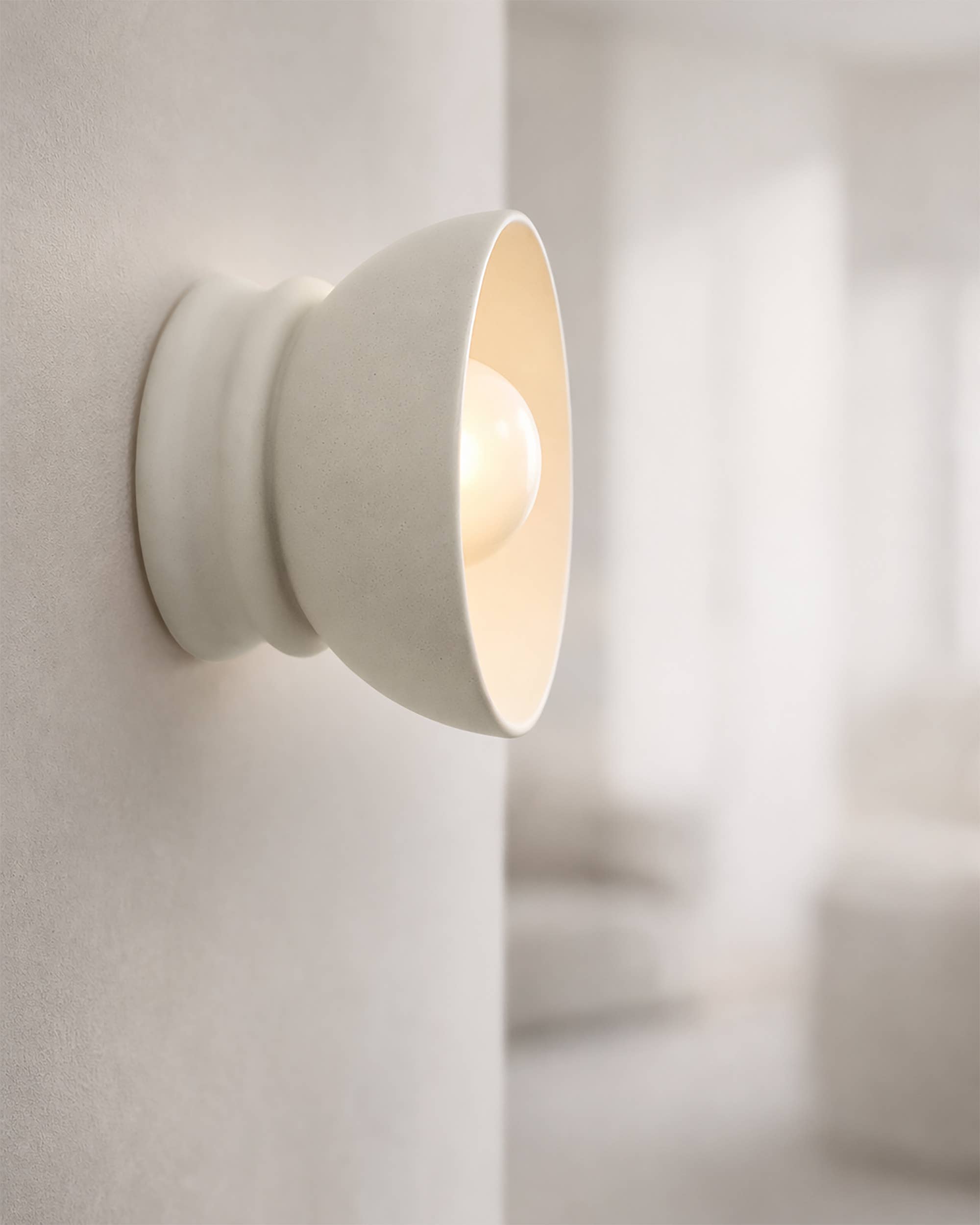 LYSlightlab - Wholesale Sconce - Pompeii Ceramic Wall Sconce | Small Minimalist Flush Mount