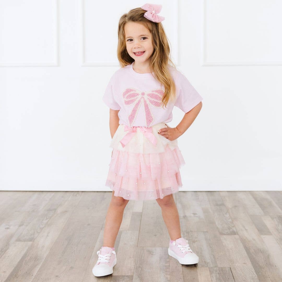 Sweet Wink – wholesale Tutu - Barn – Söt Pärla Kronblad Tutu - Barnbutikskläder3