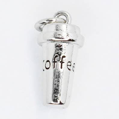Breloque pour tasse à café en argent pour la vente par Treasure Jewels Inc.