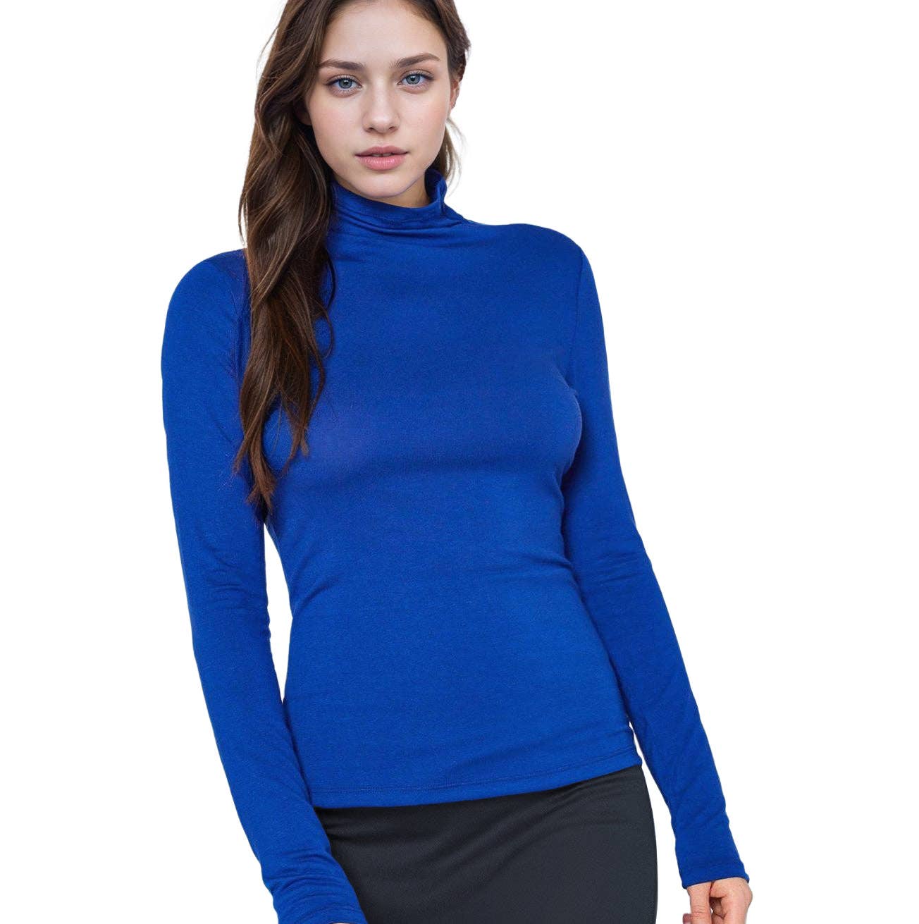 Robin K – wholesale Knit top – Women's – Bellatrix Women's Long Sleeve Turtle Neck Fitted Top20