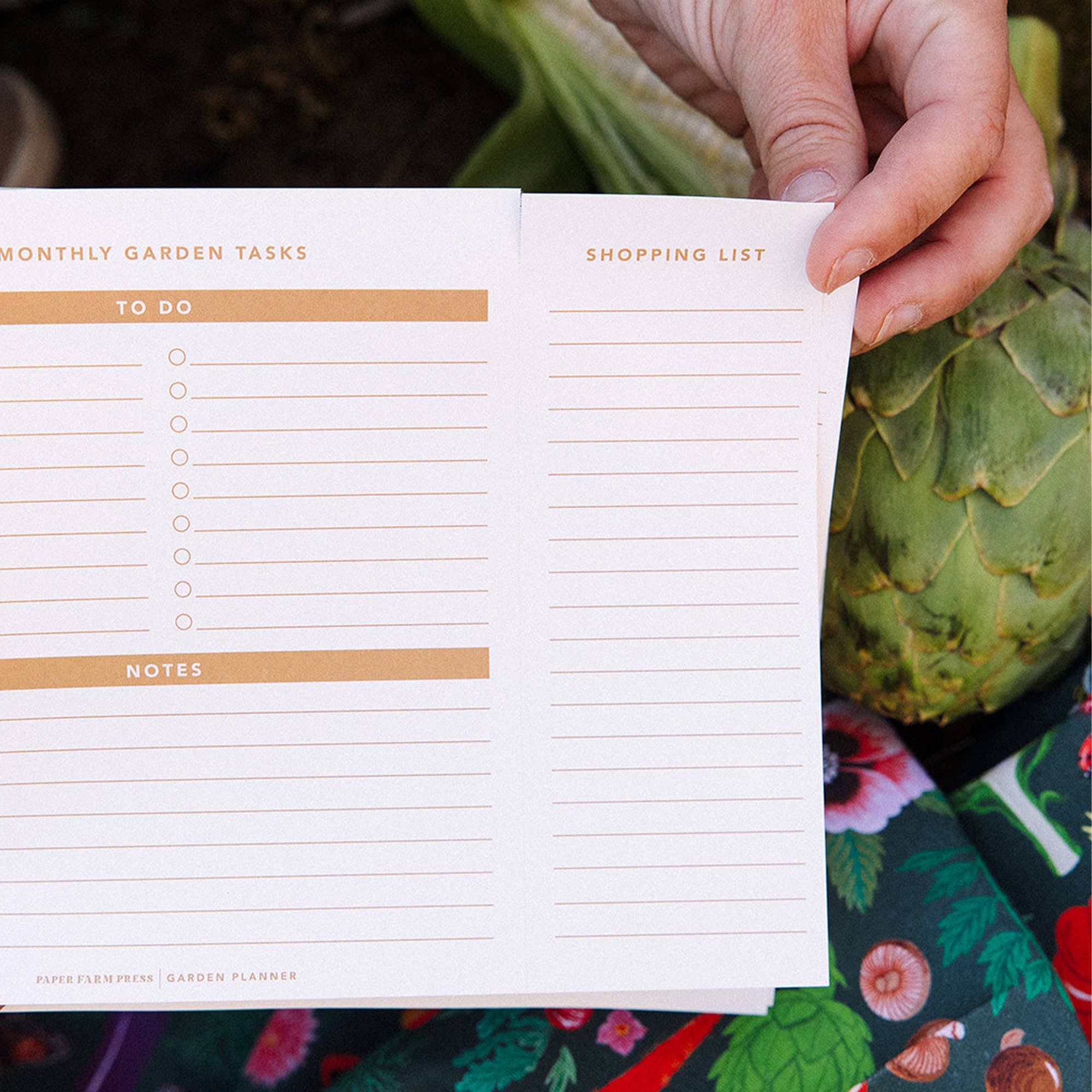 Paper Farm Press - Wholesale Planner - Life On The Homestead Garden Planner - Gingham5
