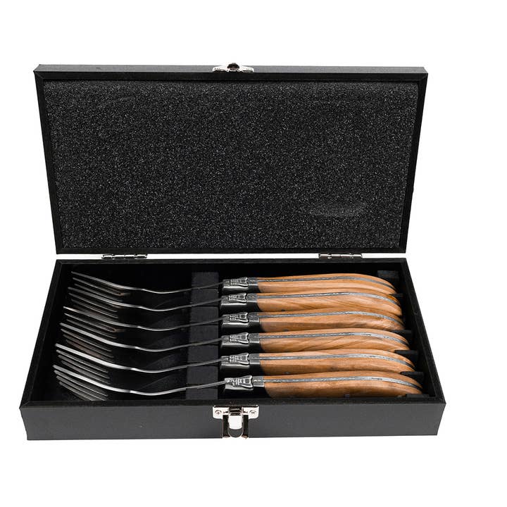 Set of 6 Laguiole Du Monde Steak Forks for wholesale by Laguiole du Monde
