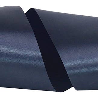 Ruban isotherme satiné Allure SFS en satin à face unique, bleu marine foncé, 6 po pour la vente par RELIANT RIBBON