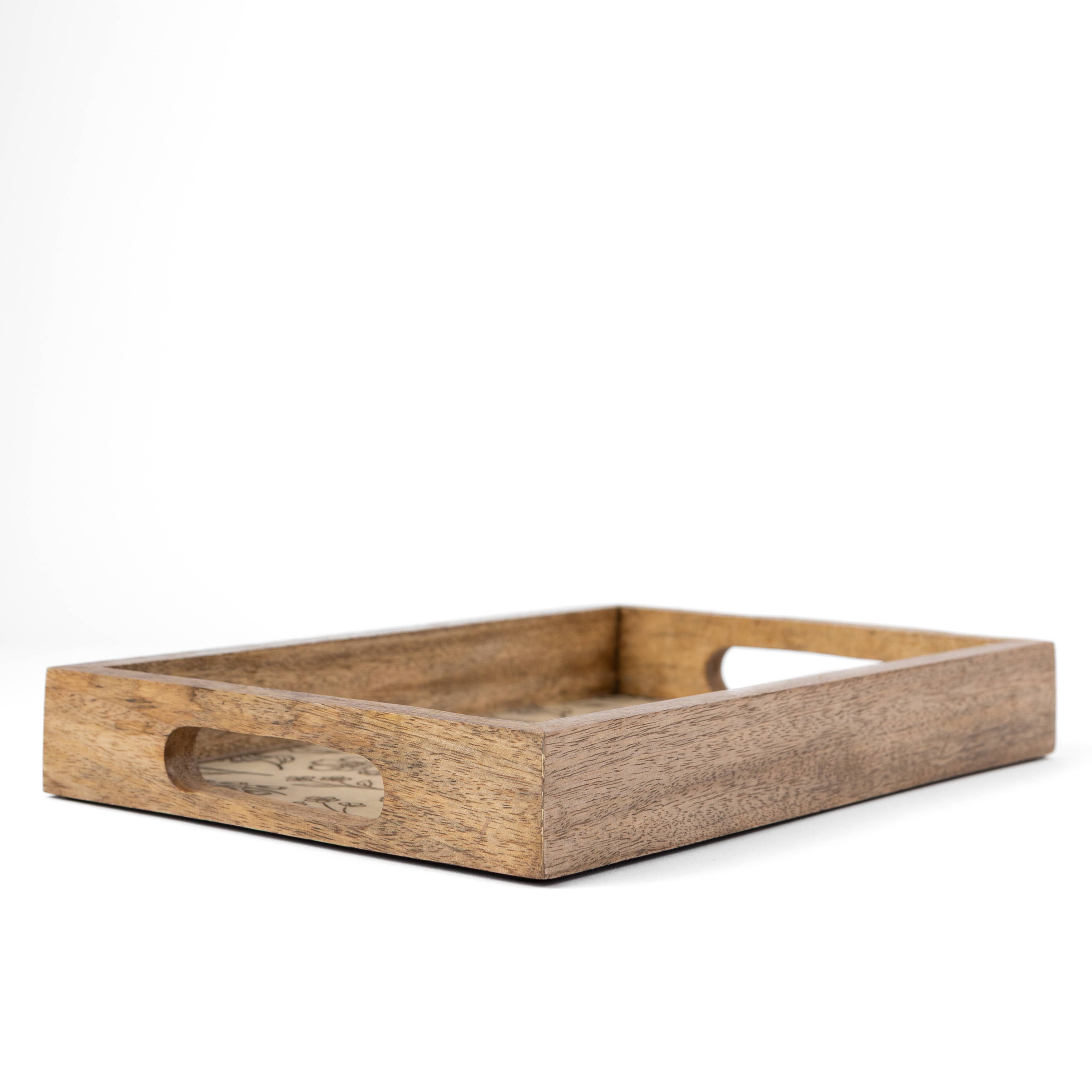 Elyse Breanne Design - Wholesale Decorative tray - Pressed Floral Mango Wood Tray2
