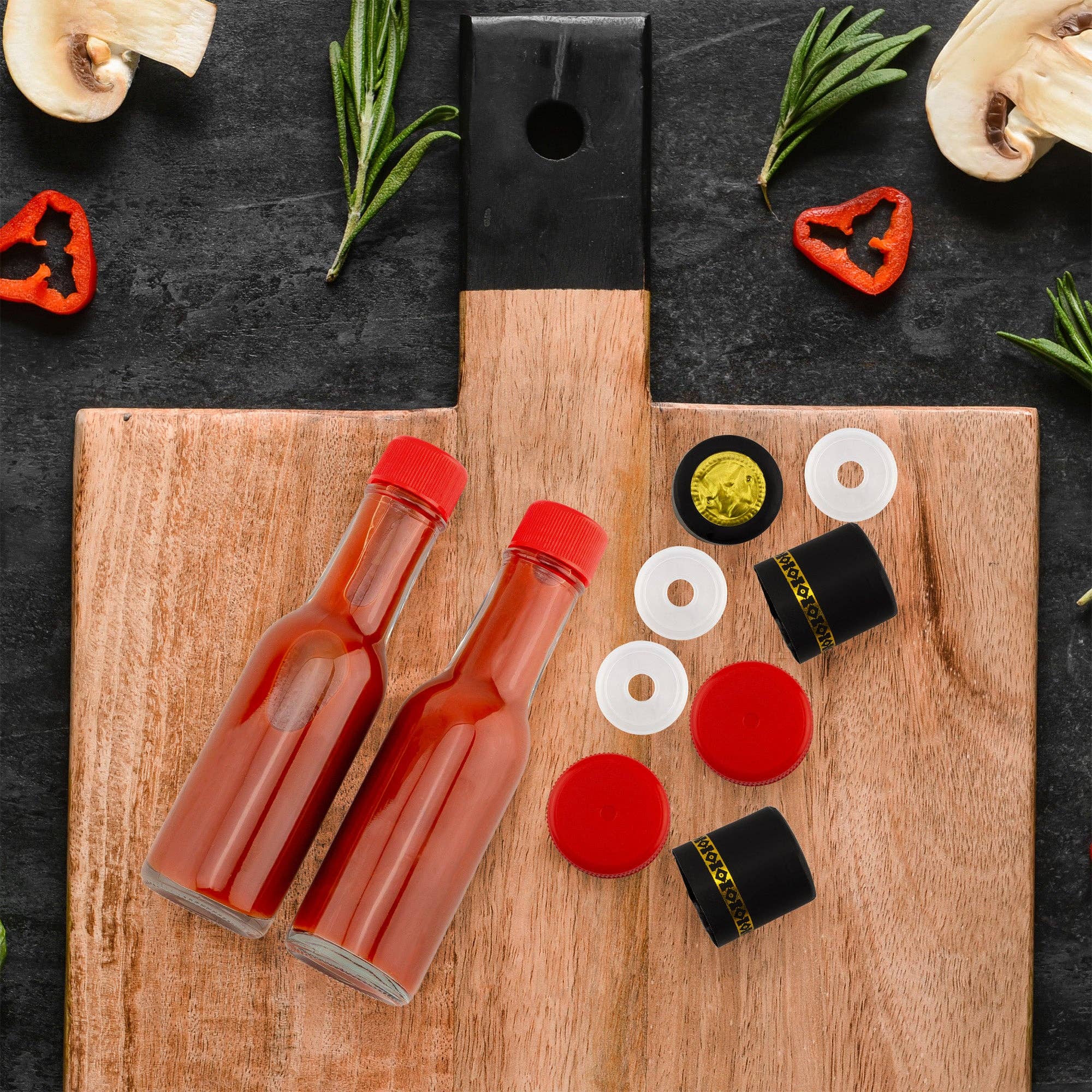 Kurated Korner - Wholesale Food Storage Container - Cornucopia 3oz Mini Hot Sauce Bottles or Replacements Parts3