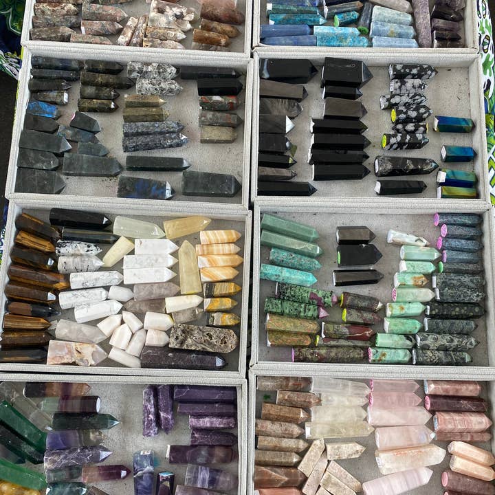 Moon River Designs - Wholesale Spiritual Stone/Crystal - Mystery Crystal Towers Bulk Set of 25