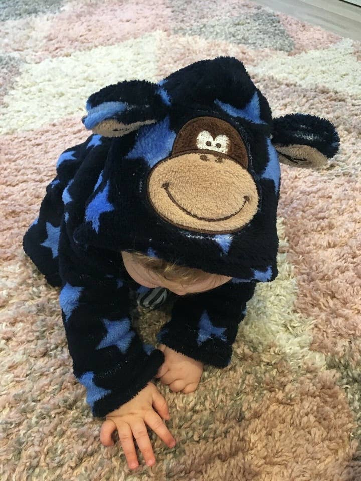 Twisted Saint - Vente Peignoir – enfant - Peignoir Bébé Singe. Peignoir de Bain Mignon Douillet Adorable3