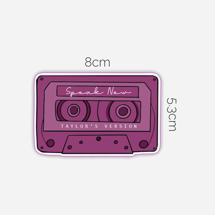 Danni Boden Designs - Wholesale Sticker - Speak Now Album Inspired Cassette Tape Sticker -Taylor Swift