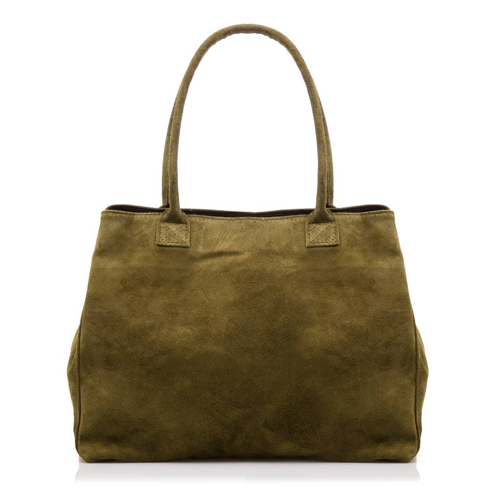 FIRENZE ARTEGIANI – Sacola - Mulher por atacado – Bolsa Shopper Feminina Annagrazia em Couro Camurça Legítimo8