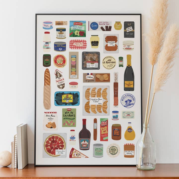 Bea Baranowska Illustration - Wholesale Art Print - French Food Larder Print3