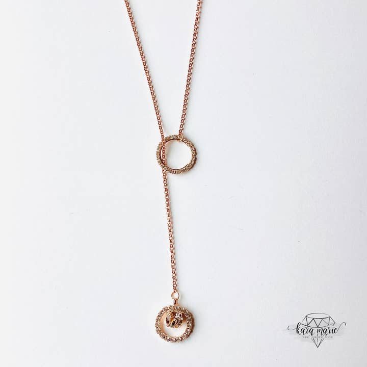 Rose guld Lariat halsband i siden för wholesale av KaraMarie