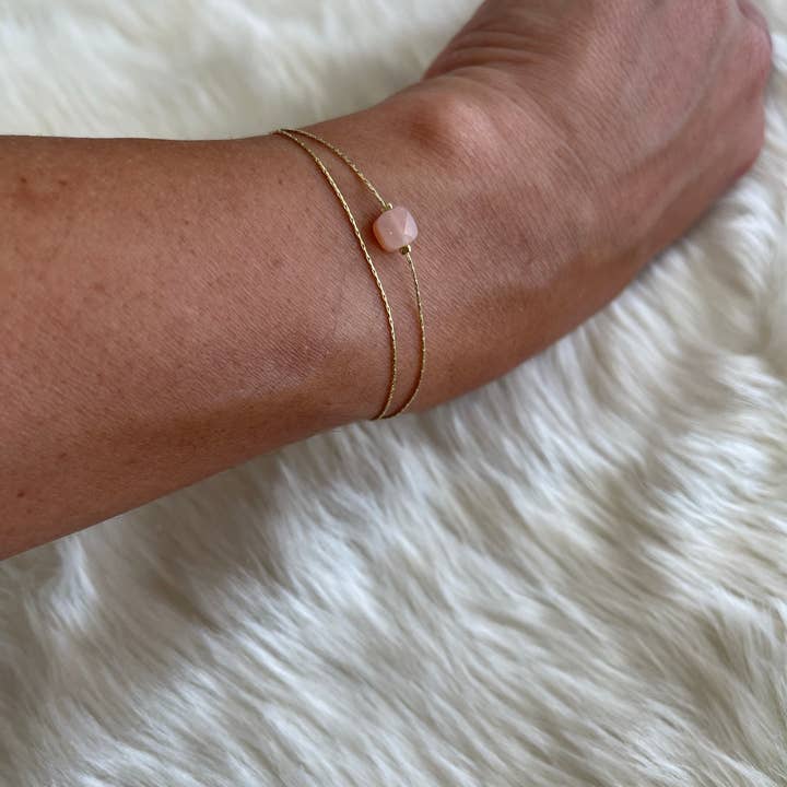 Pulsera de cuarzo rosa para venta al por mayor de NAGAL Essential Accessories