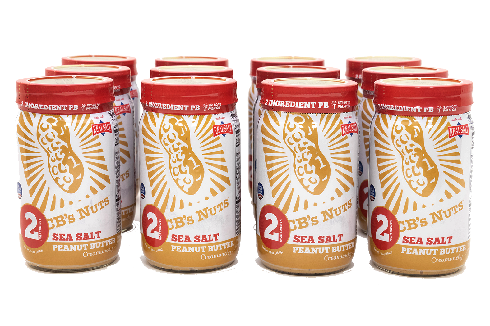 CB's Nuts - Vente Beurres de noix - 16 oz de beurre d'arachide crémeux naturel avec sel de mer - 124