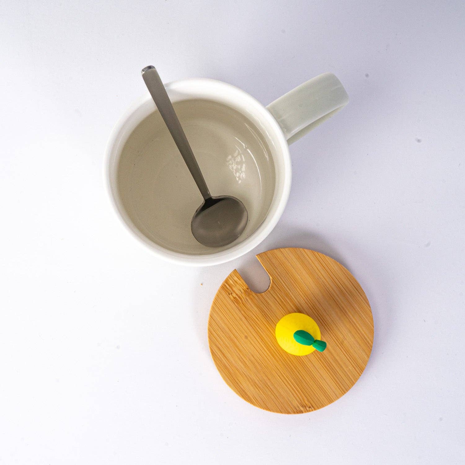 Urban Tokyo - Wholesale Coffee Mug - Lemon 12oz Mug With Lid and Spoon (10/30)2