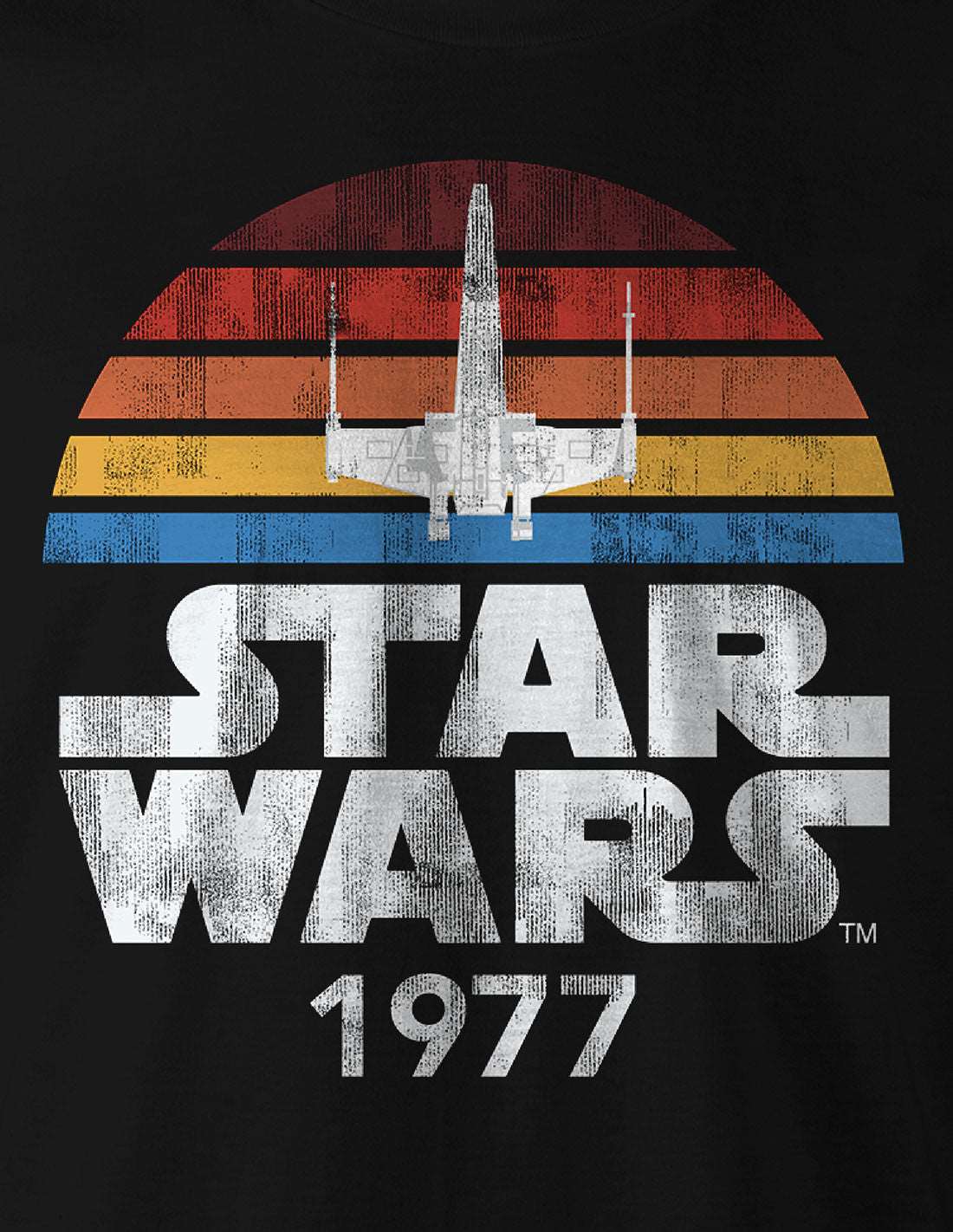 Black Star Wars T-shirt - 1977 for wholesale on Faire2
