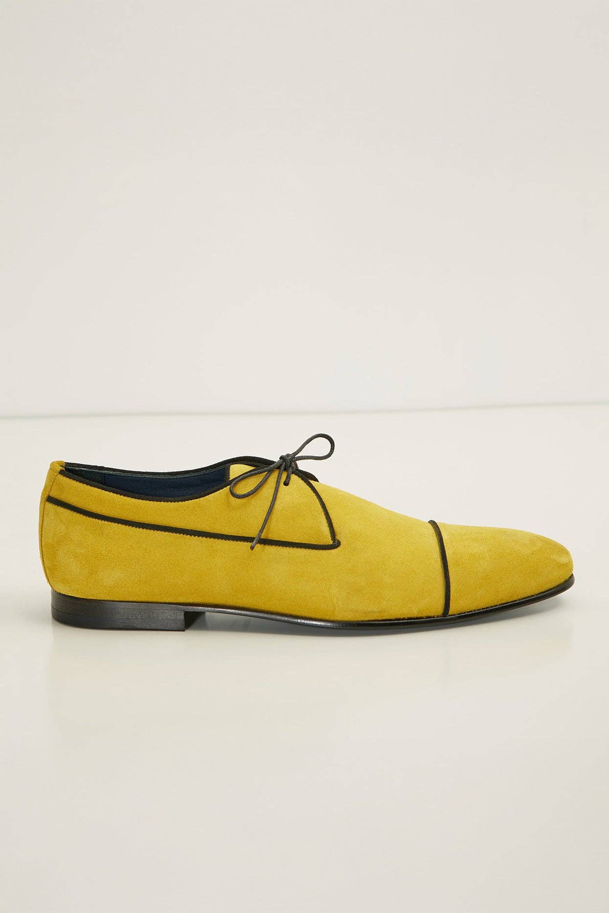 Men's The Formal Leather Cap Toe Derby Shoes  - Yellow Suede for wholesale on Faire1