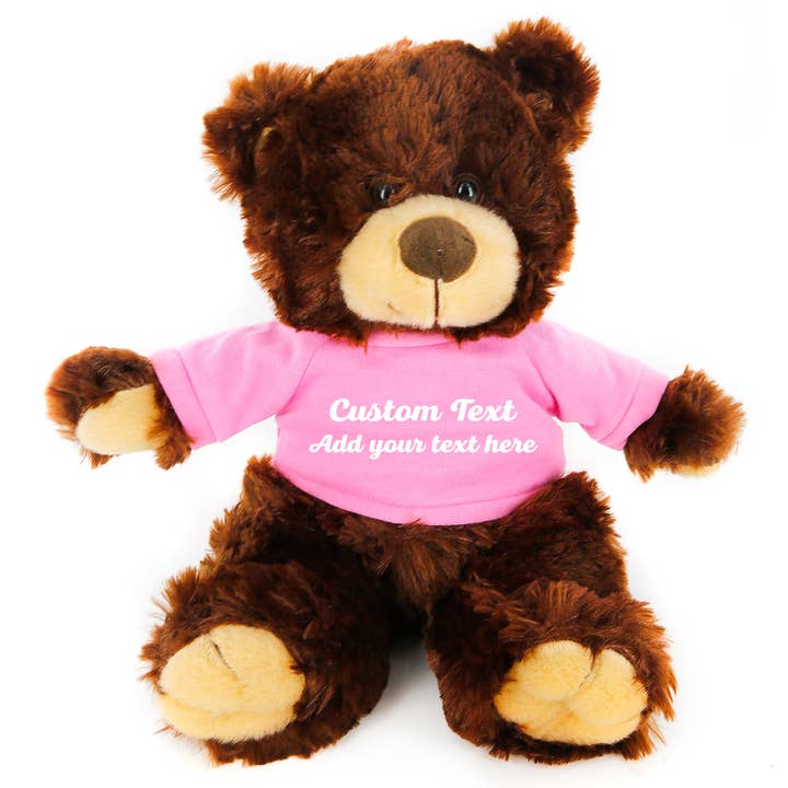 12″ Personliga Plyschbjörnar i Anpassad T-shirt | Anpassad Björn för wholesale av Plushland
