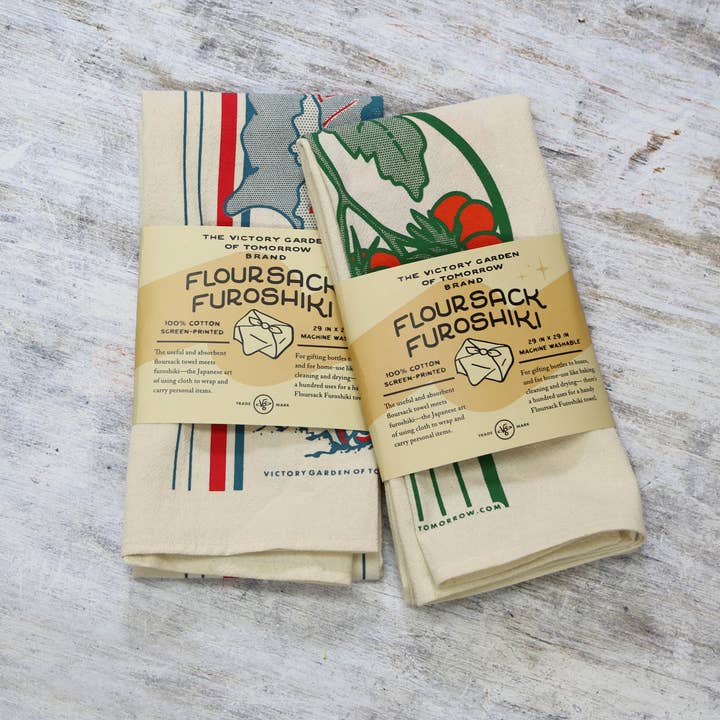 Wirtheim Poster Arts LLC - Wholesale Tea Towel - Tomato Harvest - Floursack Furoshiki Towel3