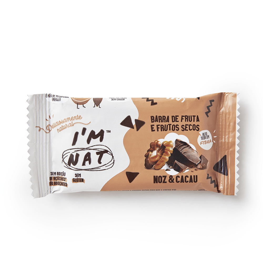 I'M NAT – Engroshandel Snackbars – Frugt- og nøddebarer - valnød & kakao1