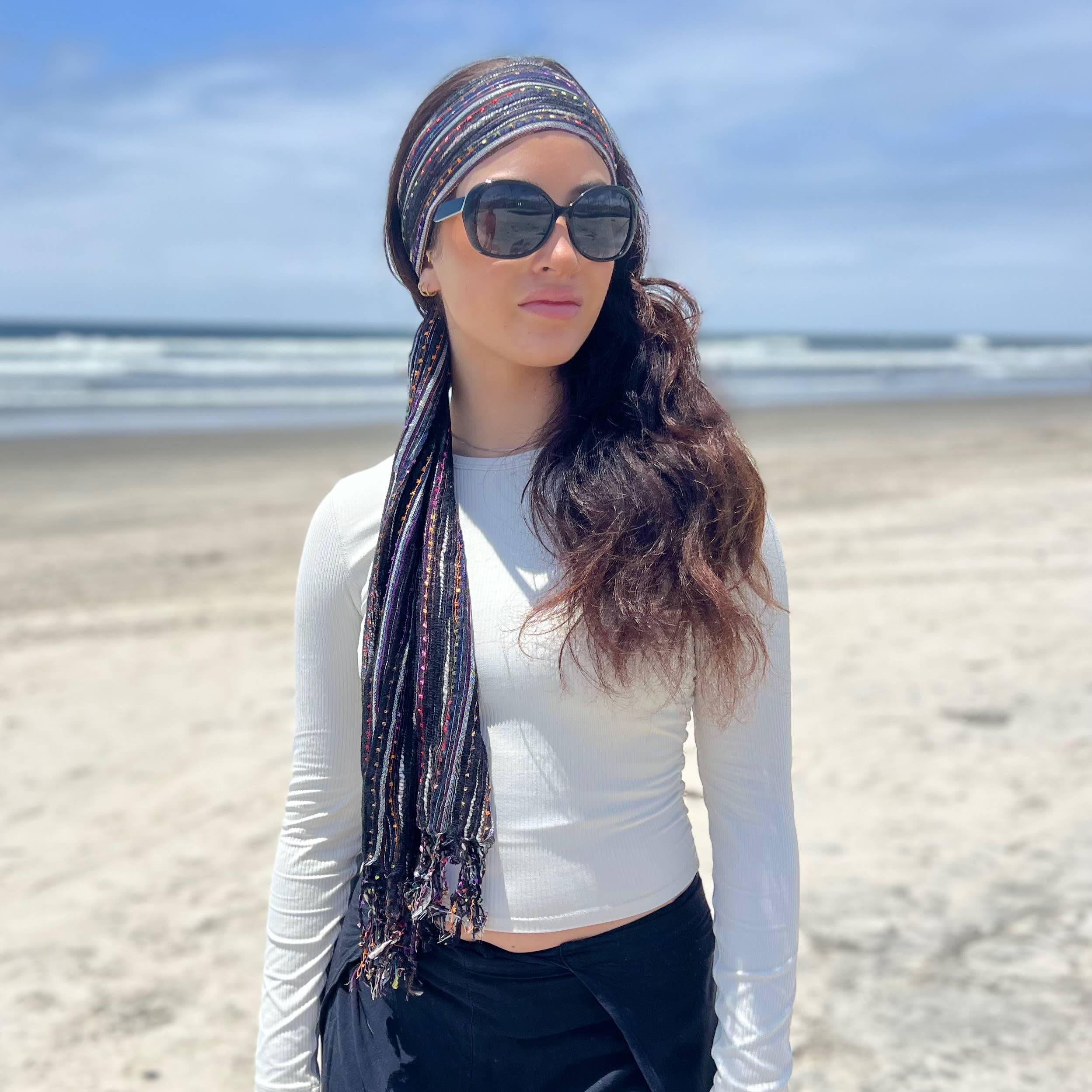 Humble Hilo – wholesale Scarf – Women's – Humble Hilo Multicolored Thread Artisan Scarf81