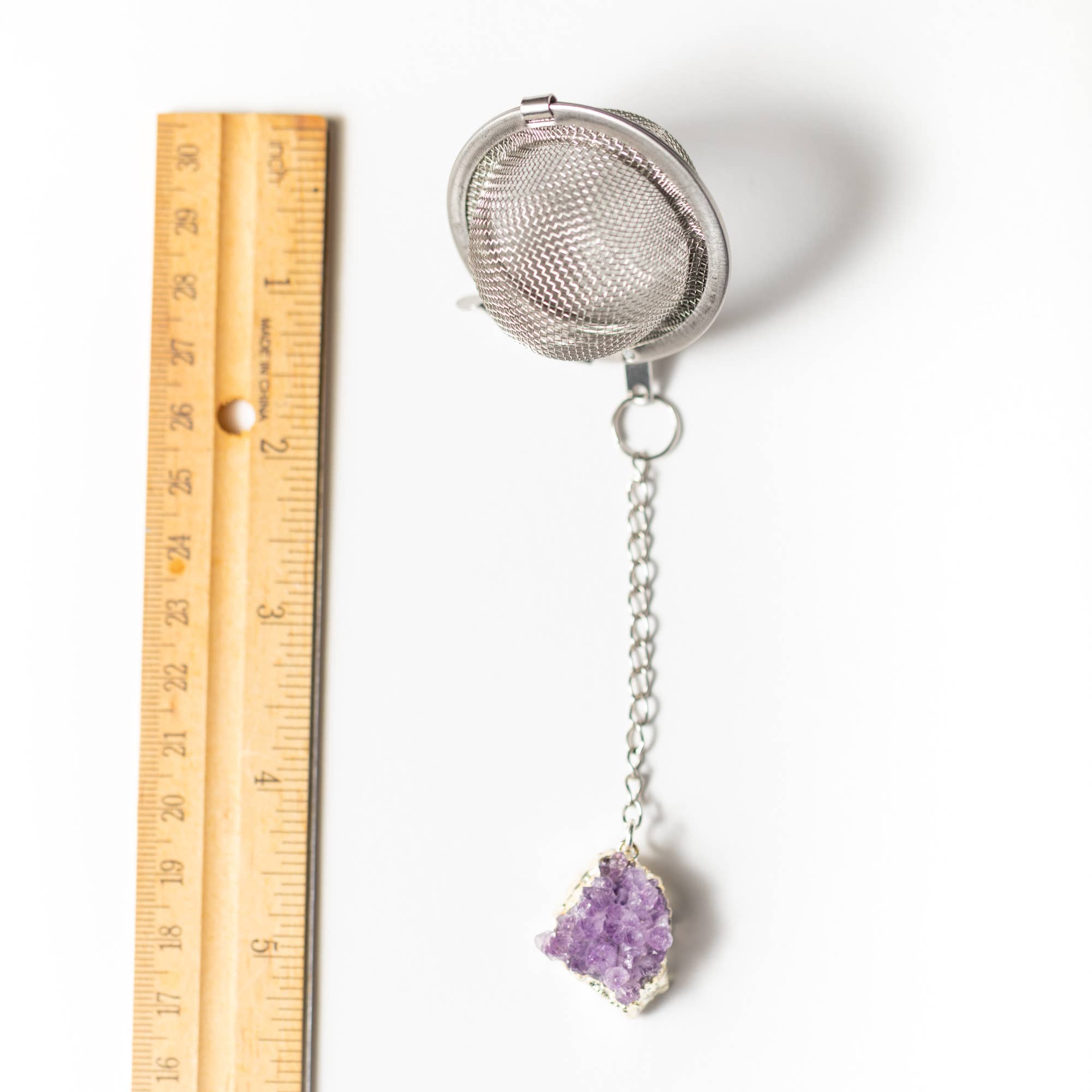 Kinley Jewelry - Wholesale Tea Strainer/Infuser - Tea Infuser Ball Amethyst Crystal Charm Kitchen Décor Gift4