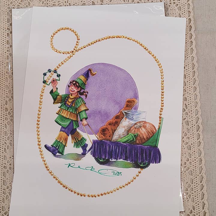 "Gumbo" Signed Art Print 9" × 12" archival quality for wholesale by Nattosoup Studio