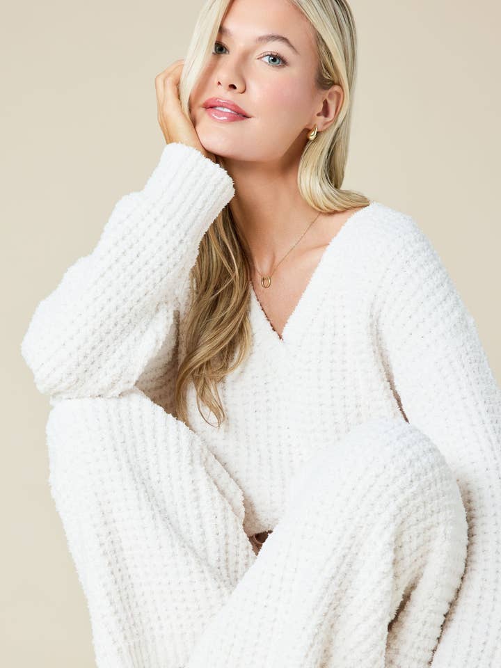 Marshmallow Waffle V-Neck Lounge Set for Women and other Purchase Wholesale waffle set. Free Returns & Net 60 Terms on Faire trending on Faire.