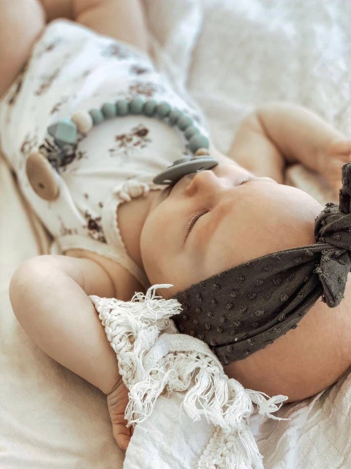 Textured Olive Topknot for wholesale by Mae and Rae Bows