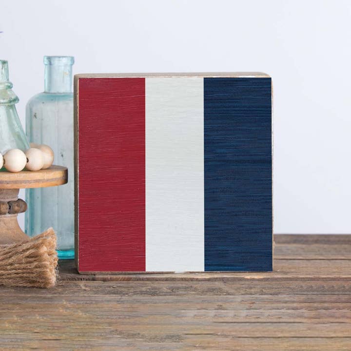 Bandera náutica decorativa de bloque de madera letra T para venta al por mayor de Rustic Marlin