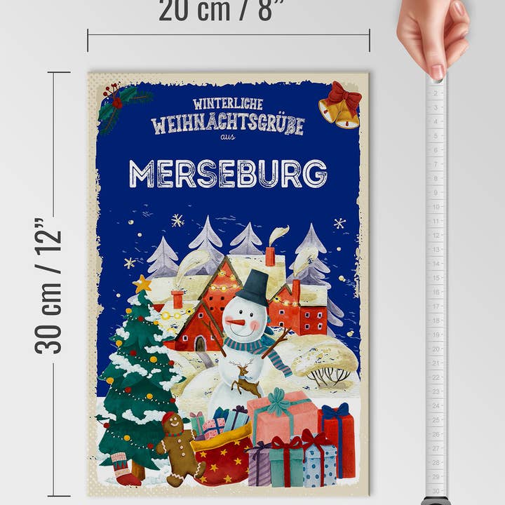Femer - Wholesale Sign - Merseburg Christmas Greetings Wooden Sign 20x30cm3