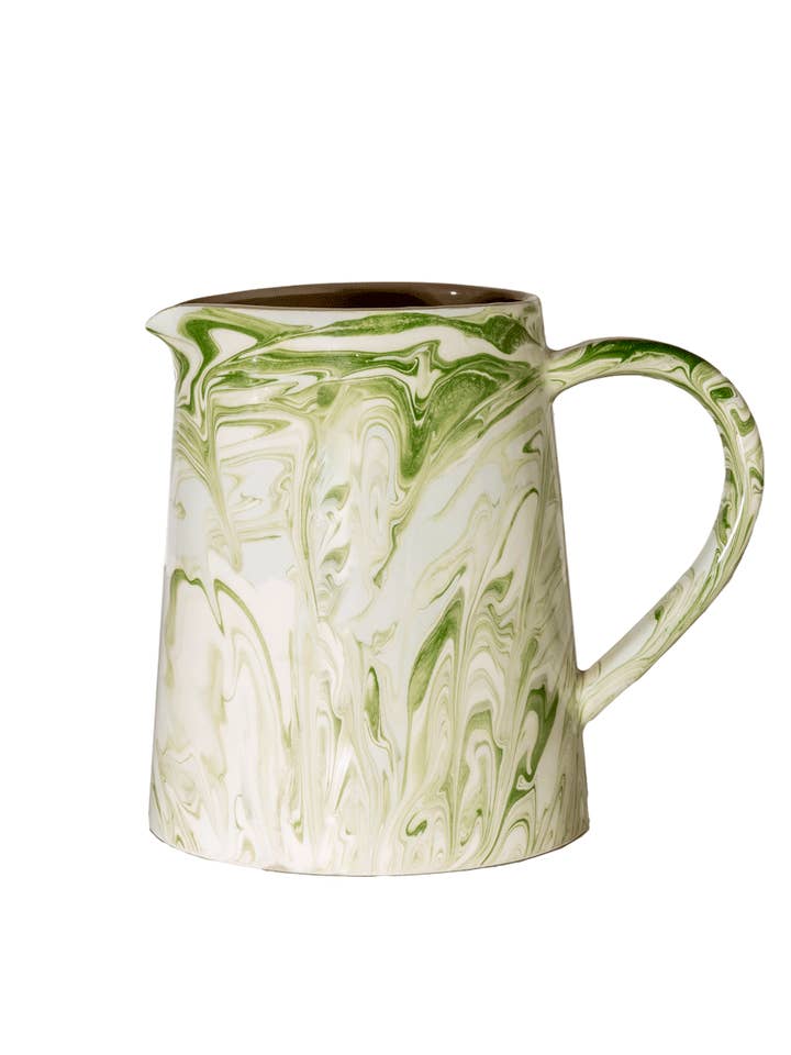 Marbled Olive Pitcher for wholesale by Une Vie Nomade