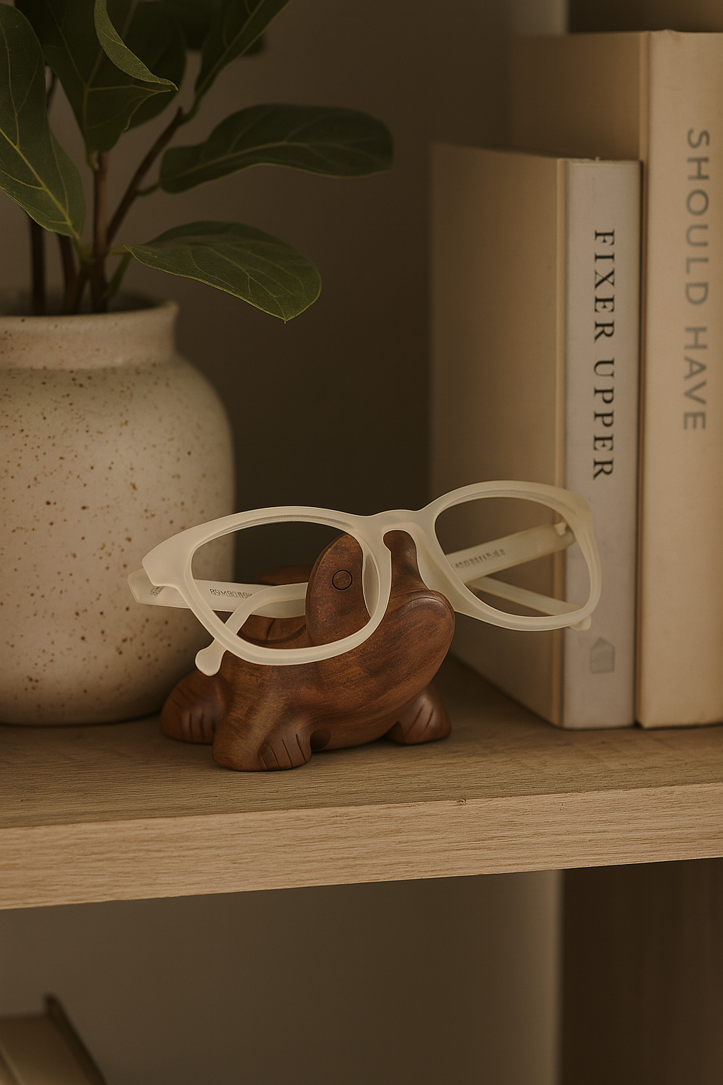 Matr Boomie Fair Trade – Engroshandel Brille- og solbrilleetuier - Unisex – Skildpadde brilleholder - håndskåret indisk rosentræ4