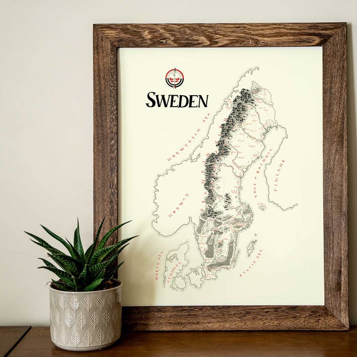 Sweden Map for wholesale by Lord of Maps