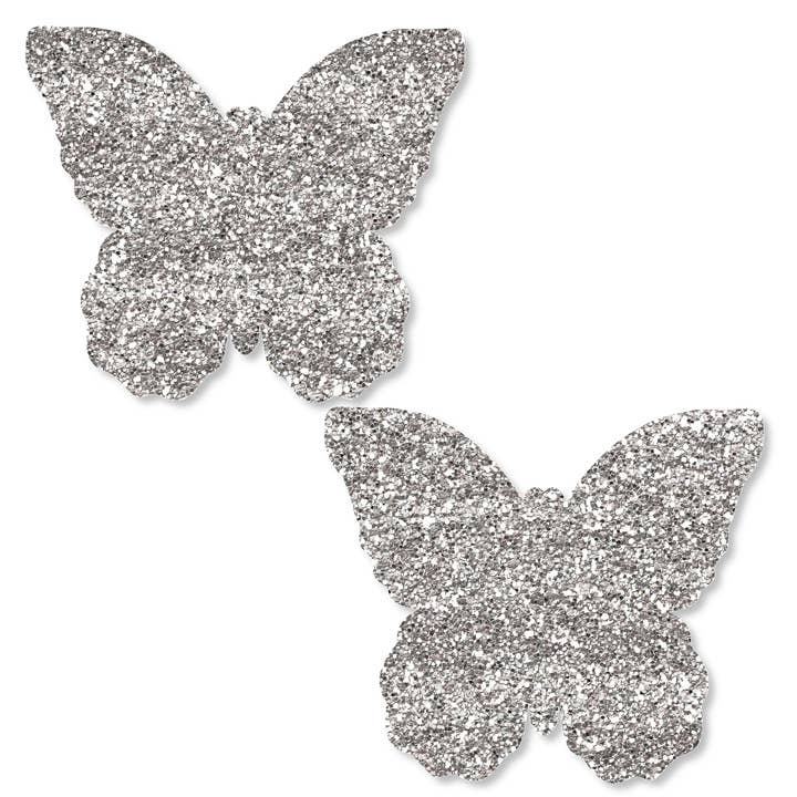 Niptees – Cobre-mamilos - Mulher por atacado – Pastéis Sparkly Butterfly Mipple Cover3