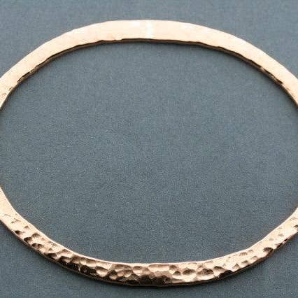 Oval Hammered Disc Bangle - Copper for wholesale by Makers & Providers