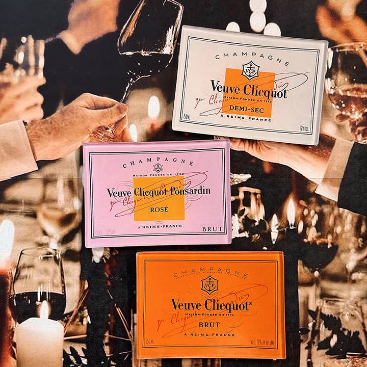 Ben's Garden - Vente Plateaux décoratifs - Plateau en verre Veuve Clicquot Rosé Découpage