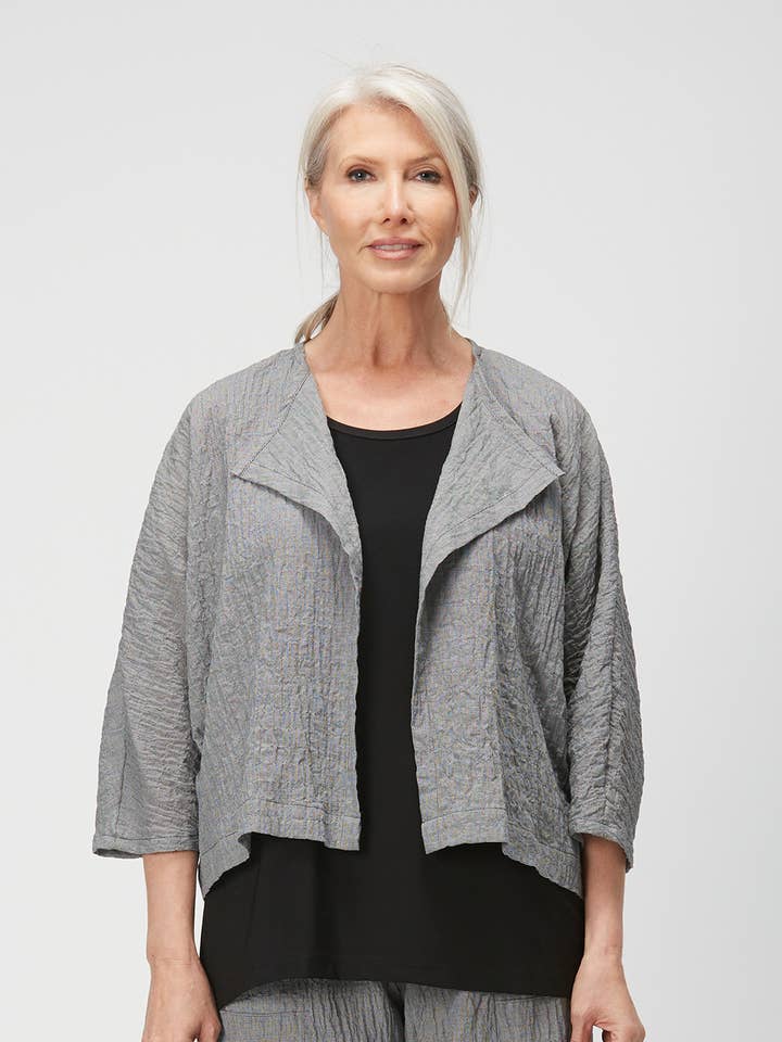 Cotton Open Front Jacket Top for wholesale by SYDNEY