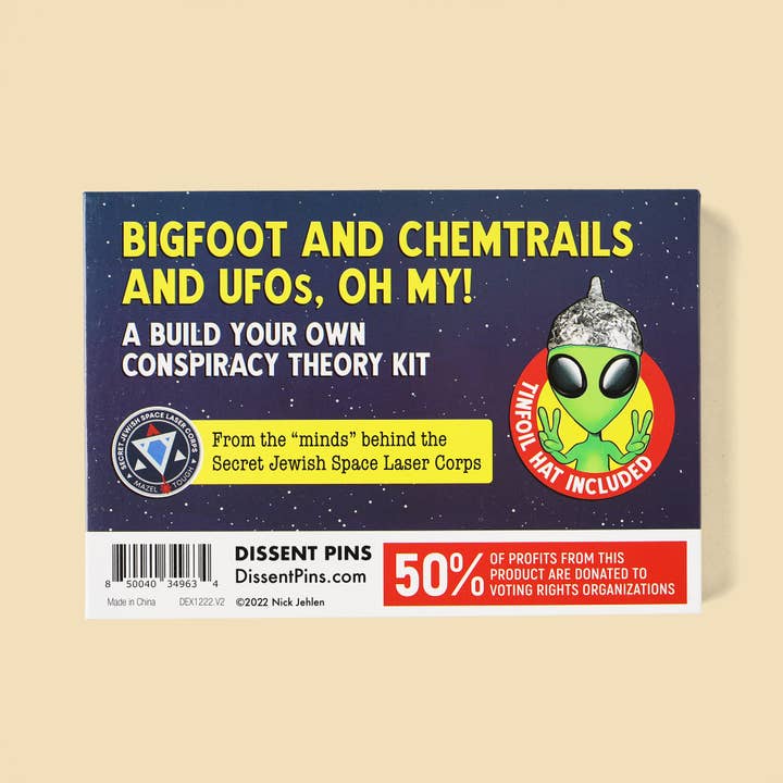 Dissent Pins – Engroshandel Magnet – Bigfoot og Chemtrails og UFO"er, Åh min! BYOCT Kit