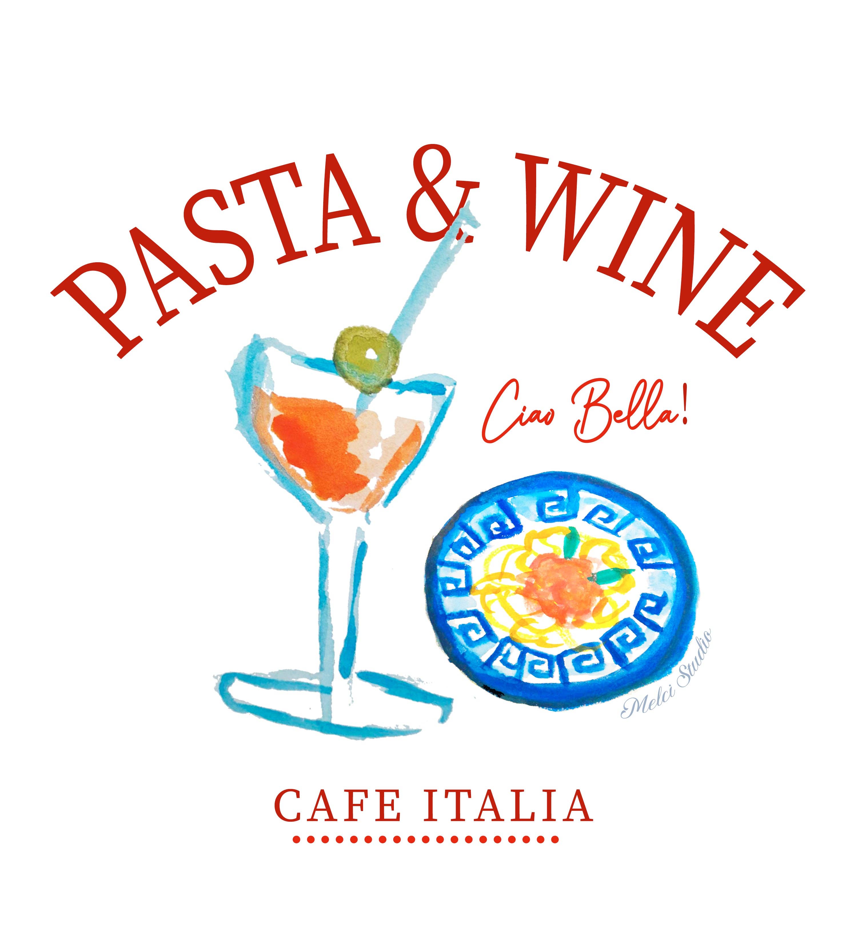 Melci Studio - Wholesale Tote Bag - Women's - Tote Bag Cute Pasta Club Hand Painted1