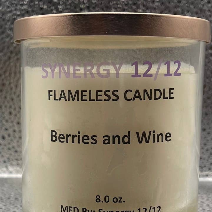 Flameless Candle (8.0 oz) Berries and Wine for wholesale by Synergy 12/12