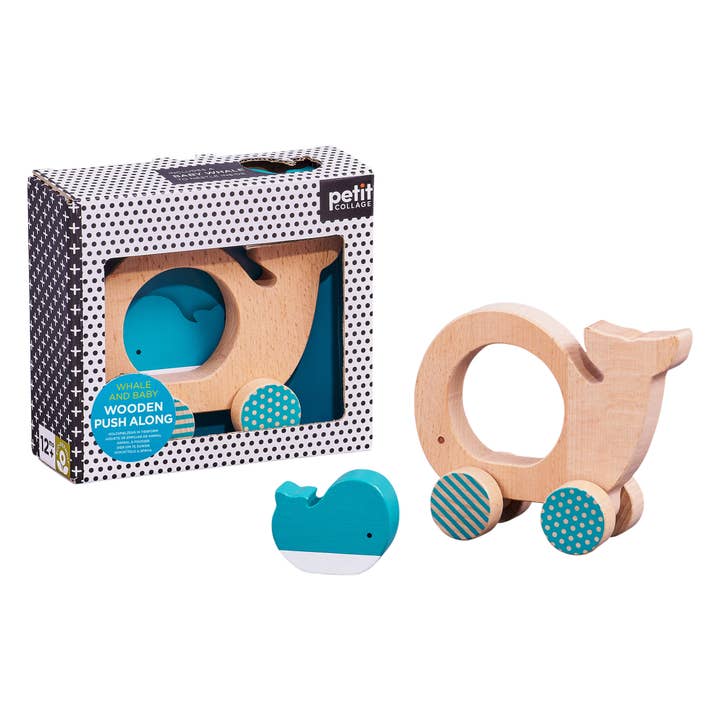 Chronicle Books - Wholesale Wood Toy - Kids - Wooden Push Along Whale Toy