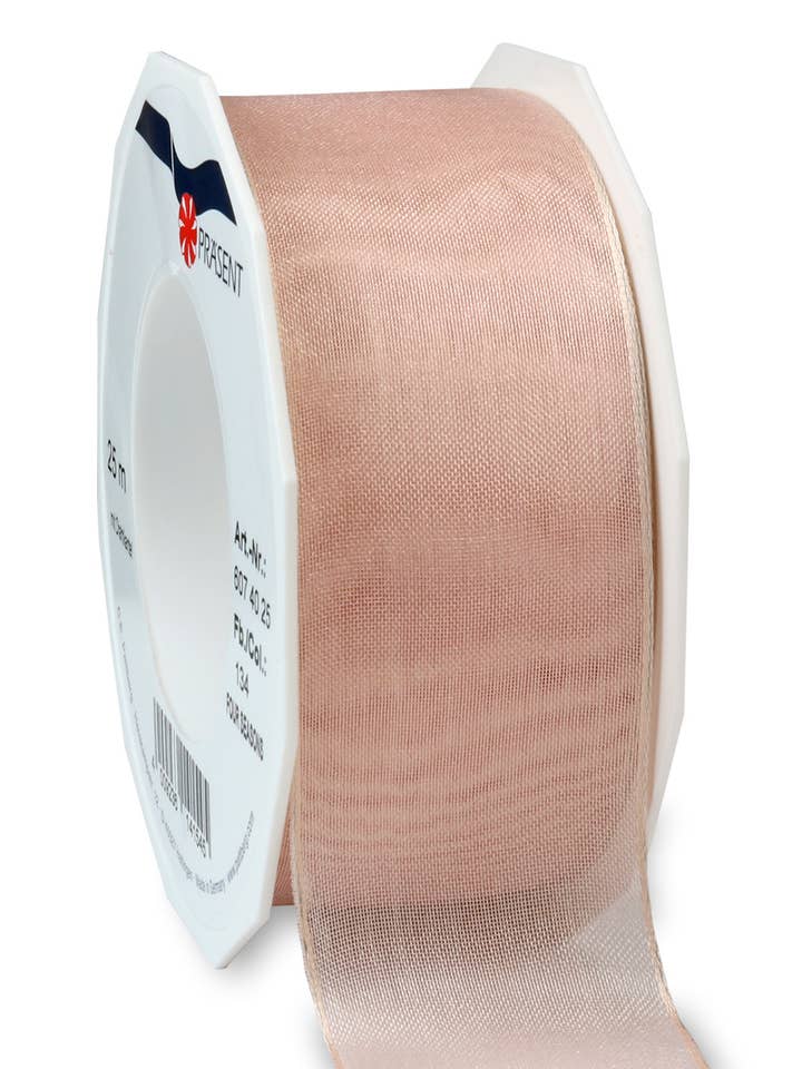 Four Seasons organza 25 m rulle 40 mm bleg fersken med for engroshandel hos C.E. PATTBERG GmbH & Co. KG