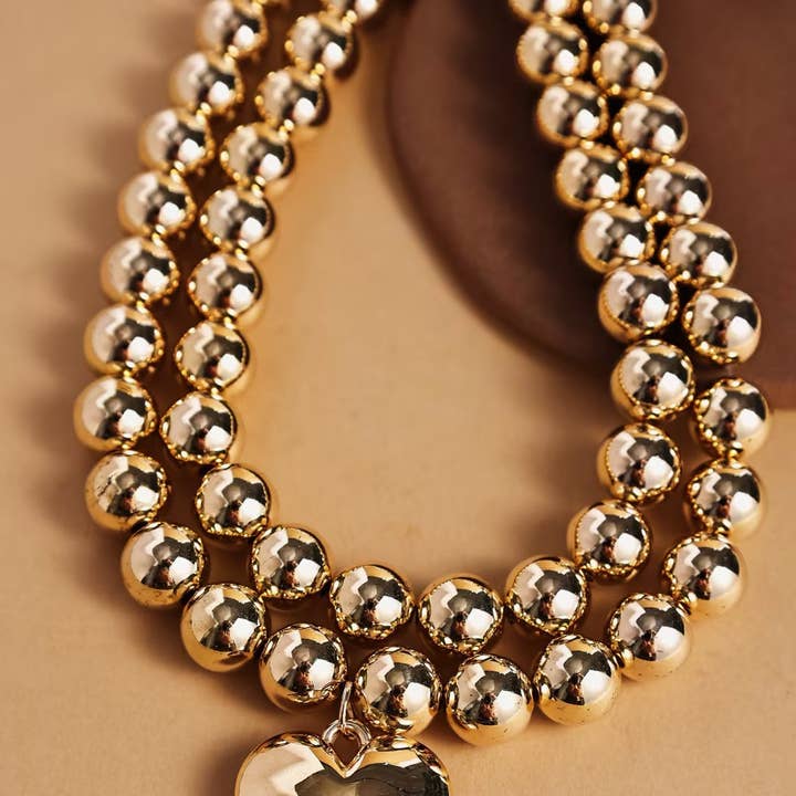 Chunky Heart Pendant Beaded Necklace and other Purchase Wholesale chunky necklace beads. Free Returns & Net 60 Terms on Faire trending on Faire.