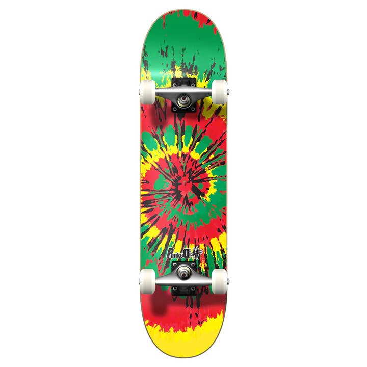Skateboard Complete Graphic 7.75" - Tiedye Rasta pour la vente par Yocaher Skateboards