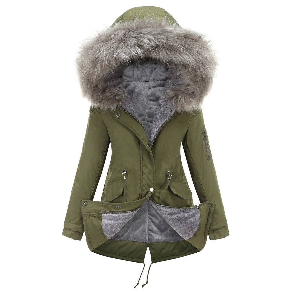 Marayn - Wholesale Coat - Women's - Warm Hooded MidLength Padded Parka Coat  Winter 202563