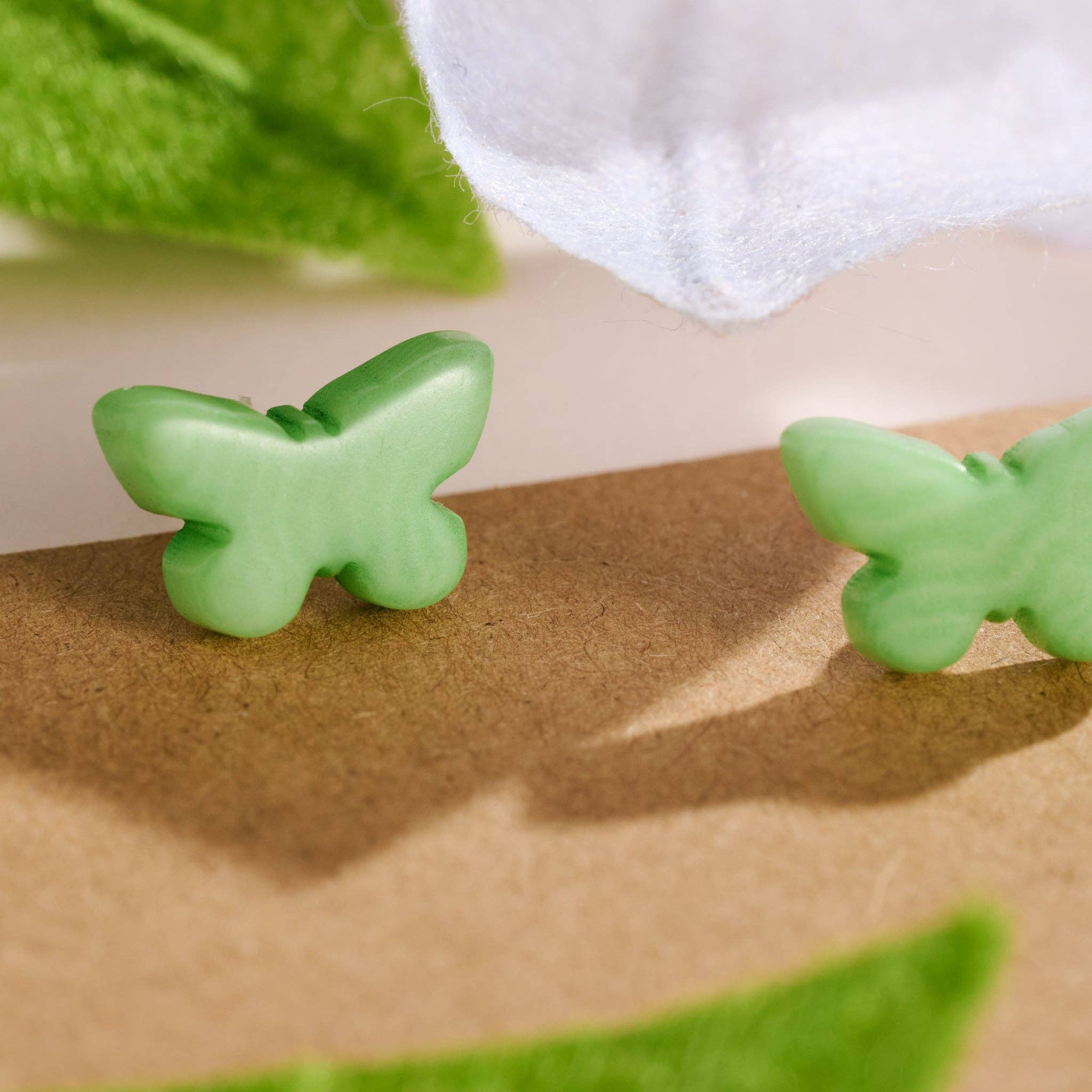 Ten Thousand Villages - Wholesale Stud/Post Earrings - Aleteo Butterfly Tagua Earrings3