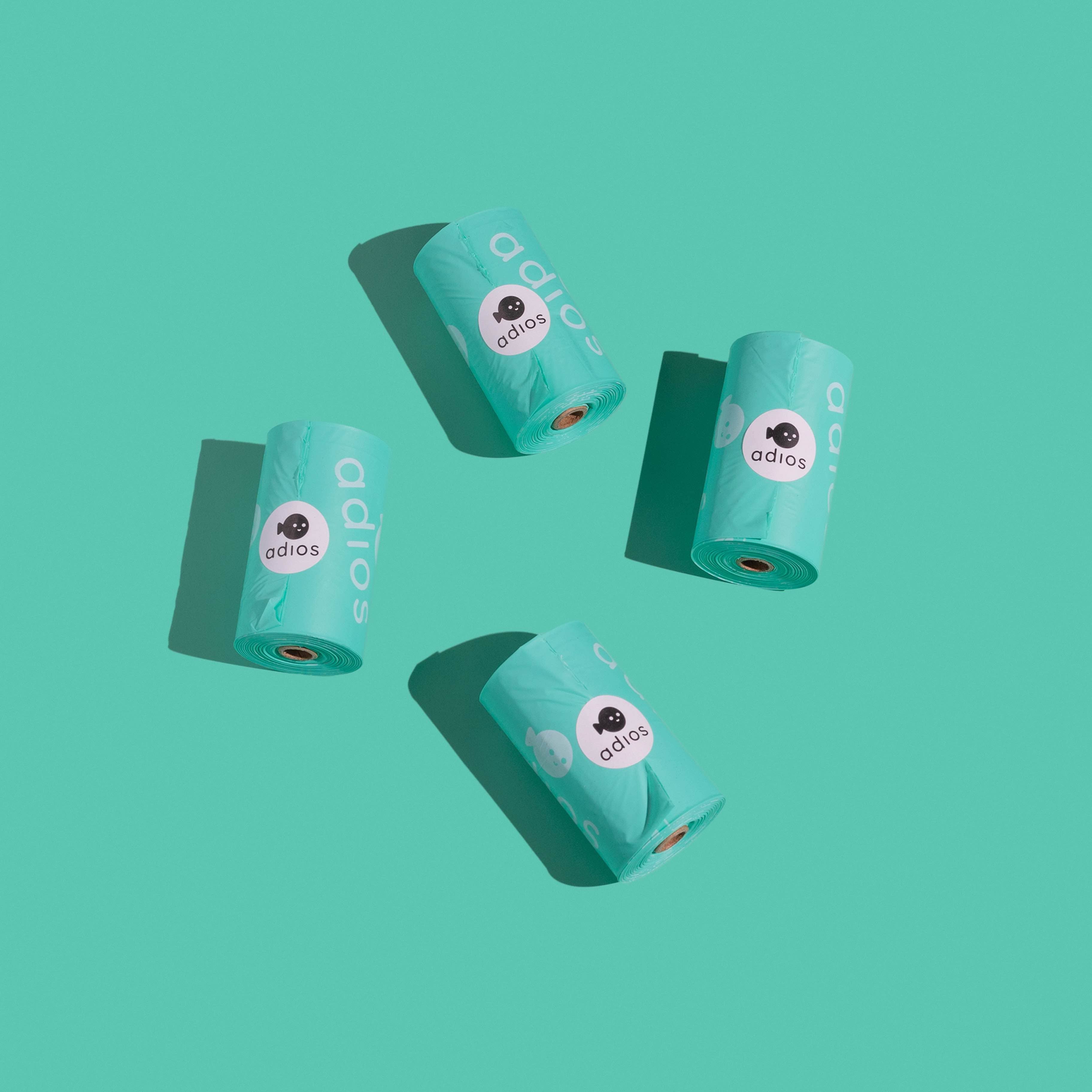 Adios Plastic - Wholesale Pet Poop Bag - Adios Compostable Poo Bags - Loose roll (15 bags)1