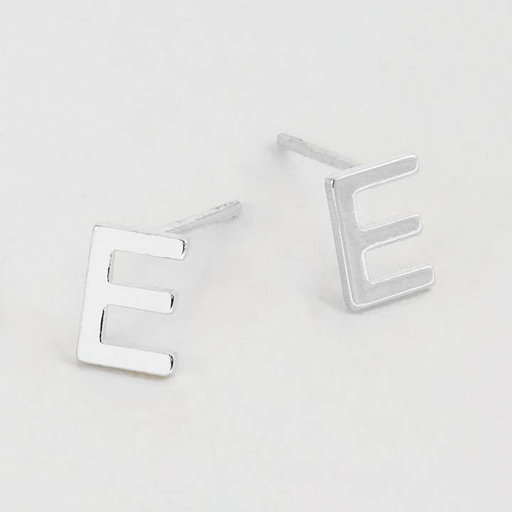 Sensibling Corp. - Wholesale Stud/Post Earrings - Gold Dipped Metal Initial Monogram Stud Earrings82