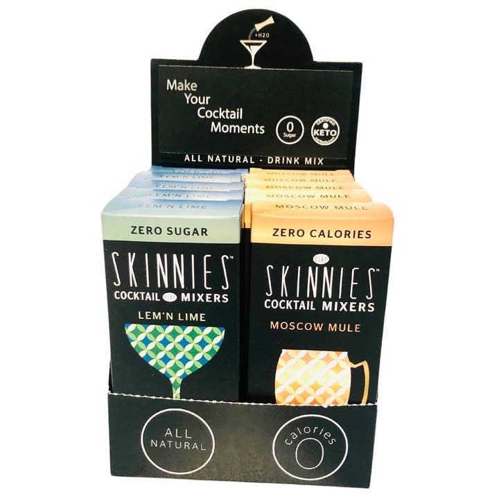 Pack Skinnies Vodka Lovers - 0 mélangeurs à sucre (boîte de 10) pour la vente par RSVP Skinnies