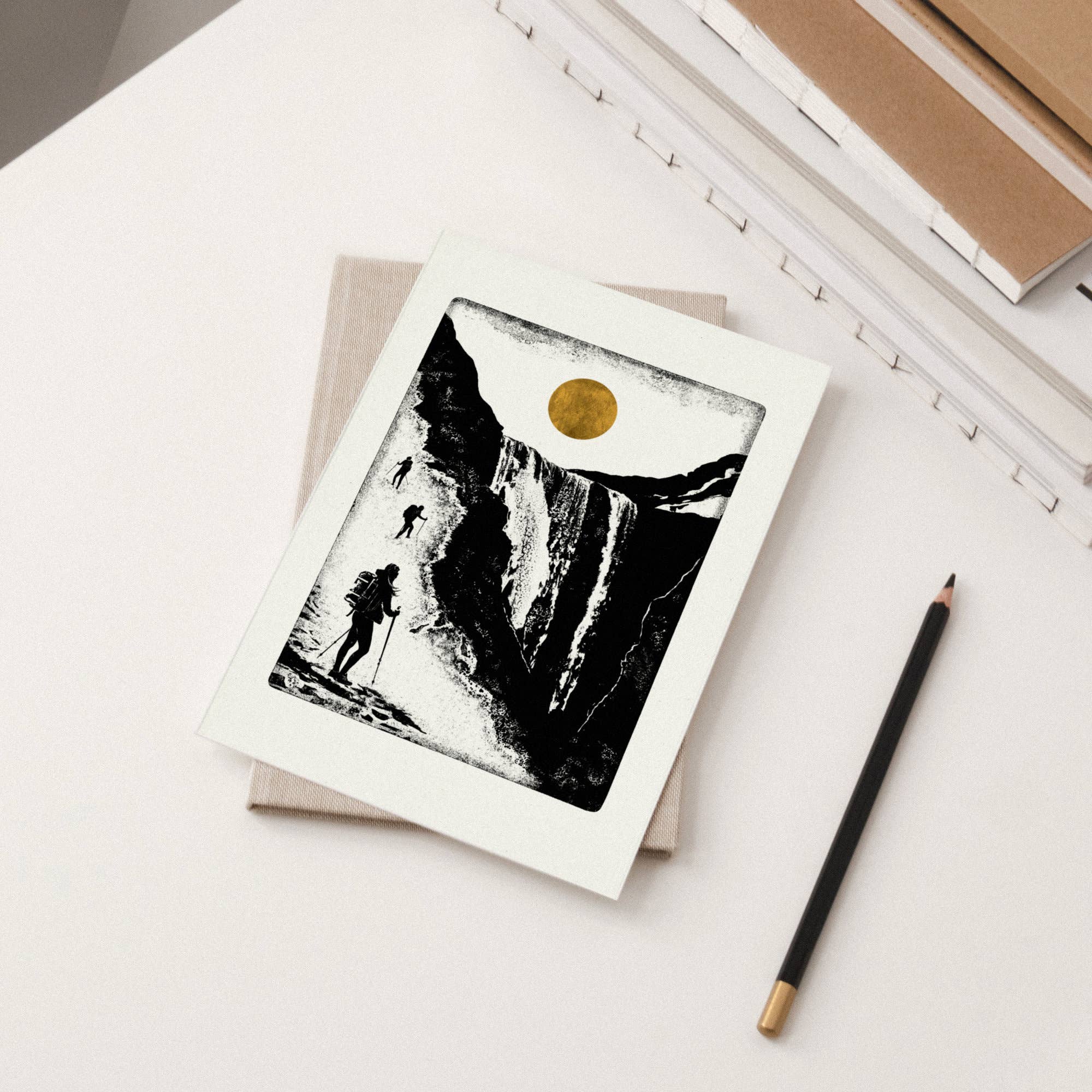 Luke Holcombe Studio – wholesale Everyday greeting card – Cascade Individual Card (A6) Waterfall Hiking Landscape1